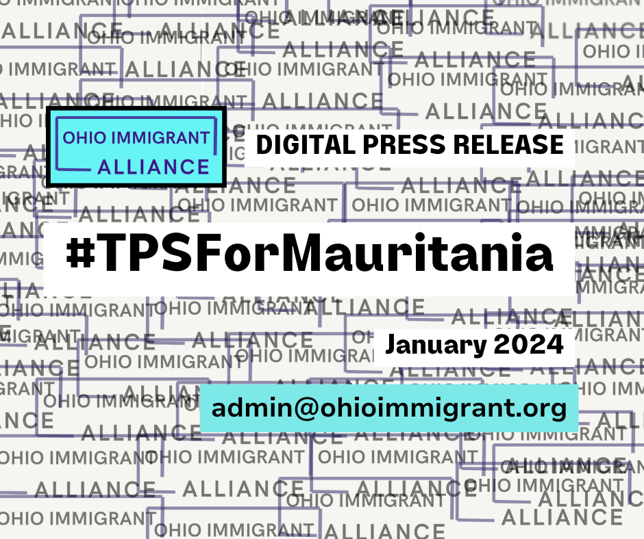 A cover page for OHIA's digital press release about #TPSForMauritania